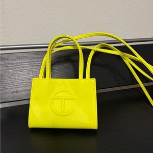 Telfar Highlighter Yellow Mini Shopping Bag
